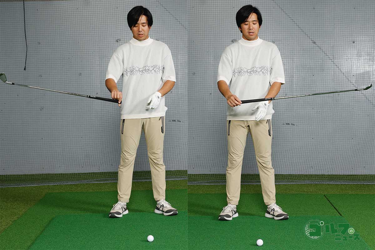 手元をヘッドが追い抜くようなスイングを目指す