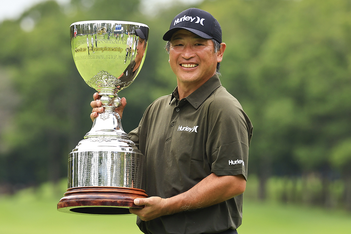 国内シニアメジャー初勝利を飾った増田伸洋　写真：大会提供