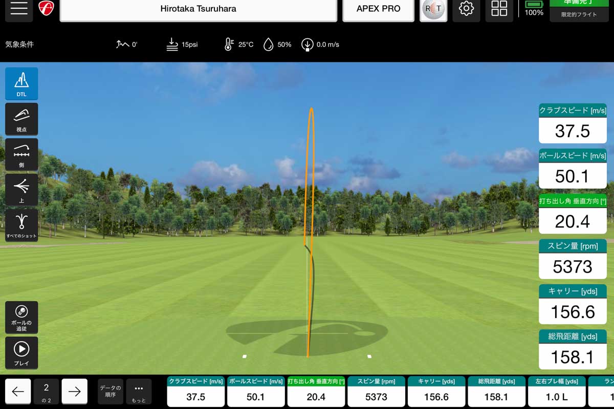 「APEX PRO」アイアンの試打データ