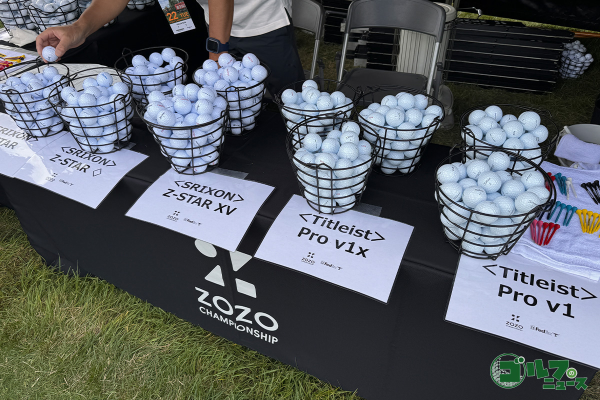 ZOZOチャンピオンシップの練習場の様子