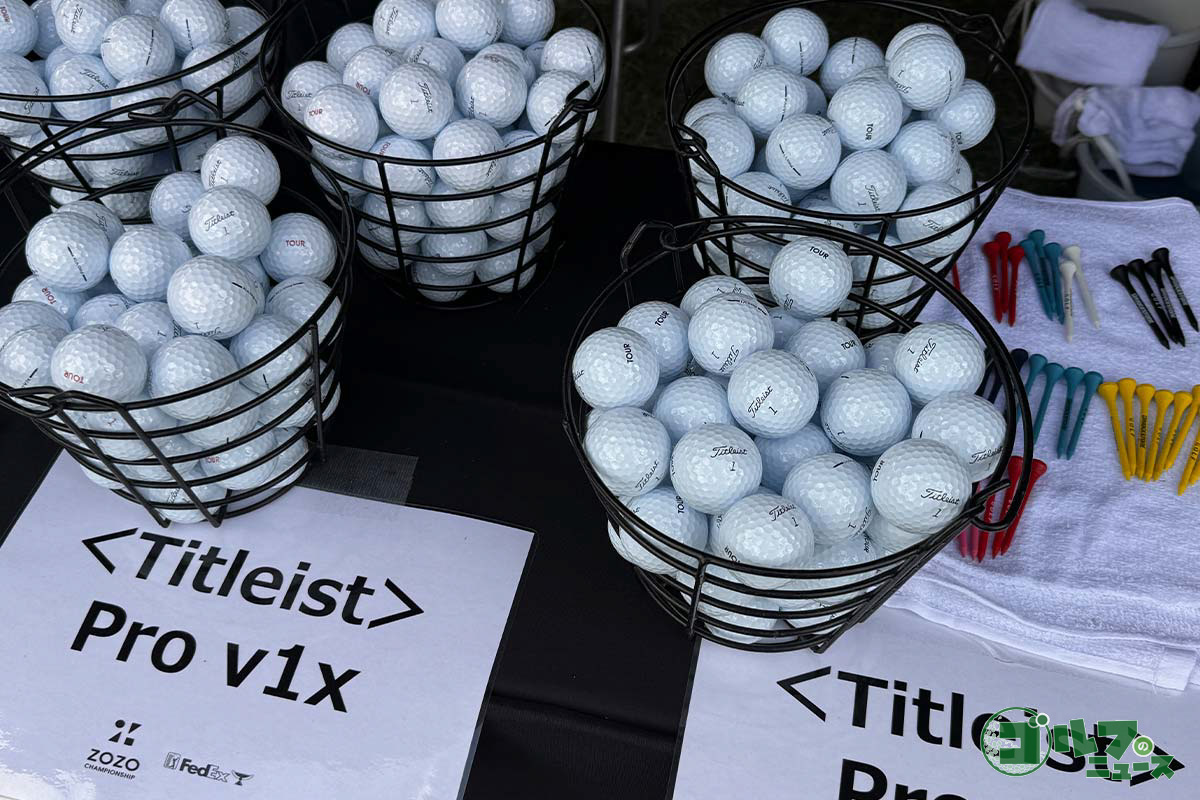 ZOZOチャンピオンシップの練習場の様子