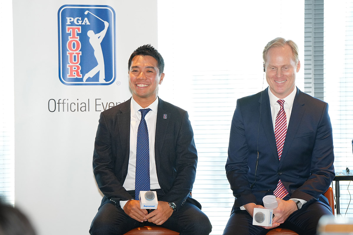 （左から）PGAツアーアジア太平洋 クリス・リー社長、PGAツアーインターナショナルのクリスチャン・ハーディ社長　写真：公式提供