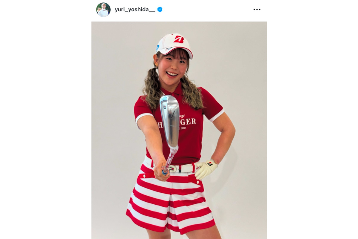 吉田優利の巻き髪＆ツインテール姿が話題に！ 新作ウエア撮影に