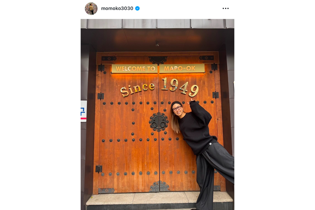 上田桃子のインスタグラム（@momoko3030）より