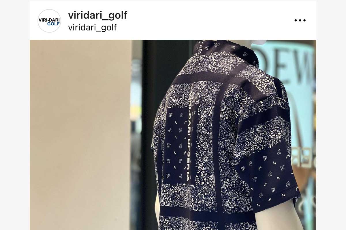 バンダナ柄モックネック　VIRI-DARI GOLFのインスタグラム（＠viridari_golf）より