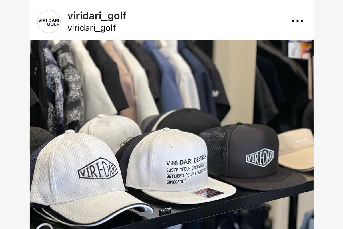人気のロゴキャップ　VIRI-DARI GOLFのインスタグラム（＠viridari_golf）より