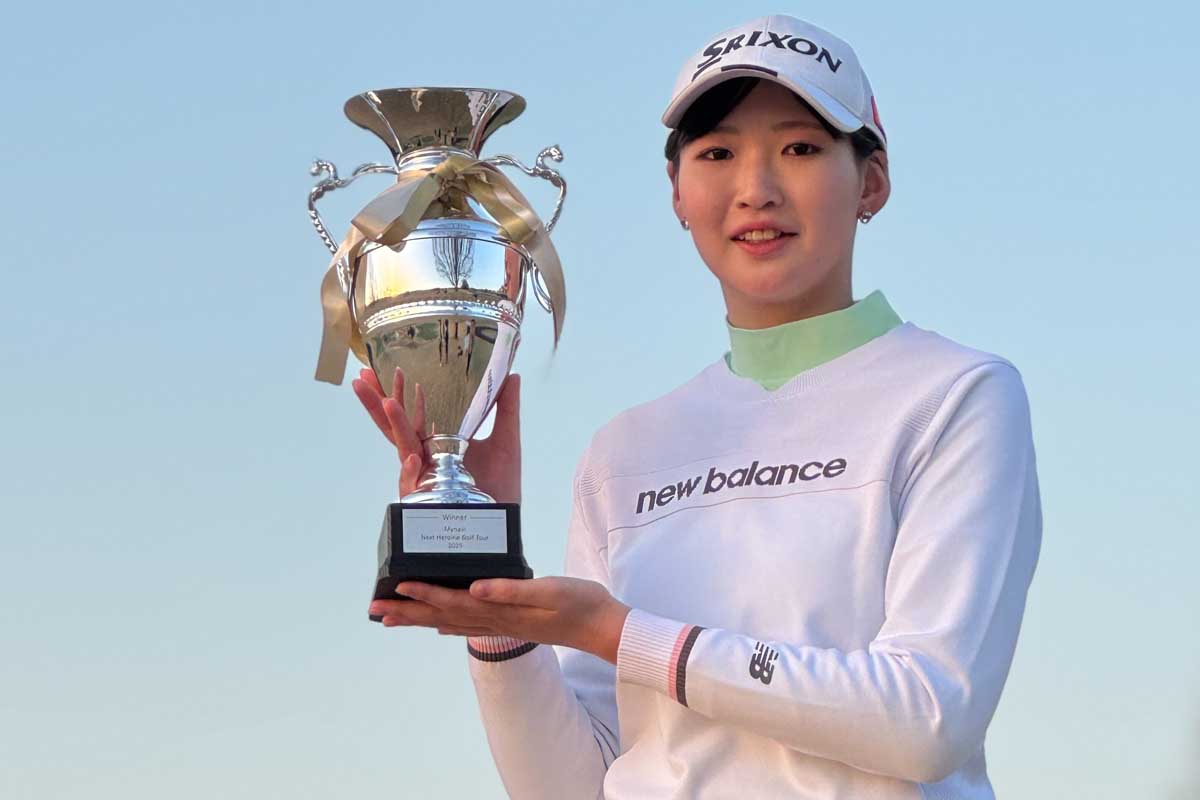 マイナビネクストヒロインゴルフツアーの開幕戦「マイナビカップ」で優勝した桑村美穂 写真:石井忍氏提供