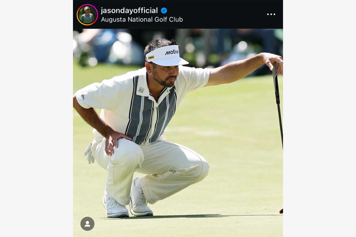 練習日の服装を見る限り、むしろクラシックな装いに感じる（ジェイソン・デイのインスタグラム@jasondayofficialより）