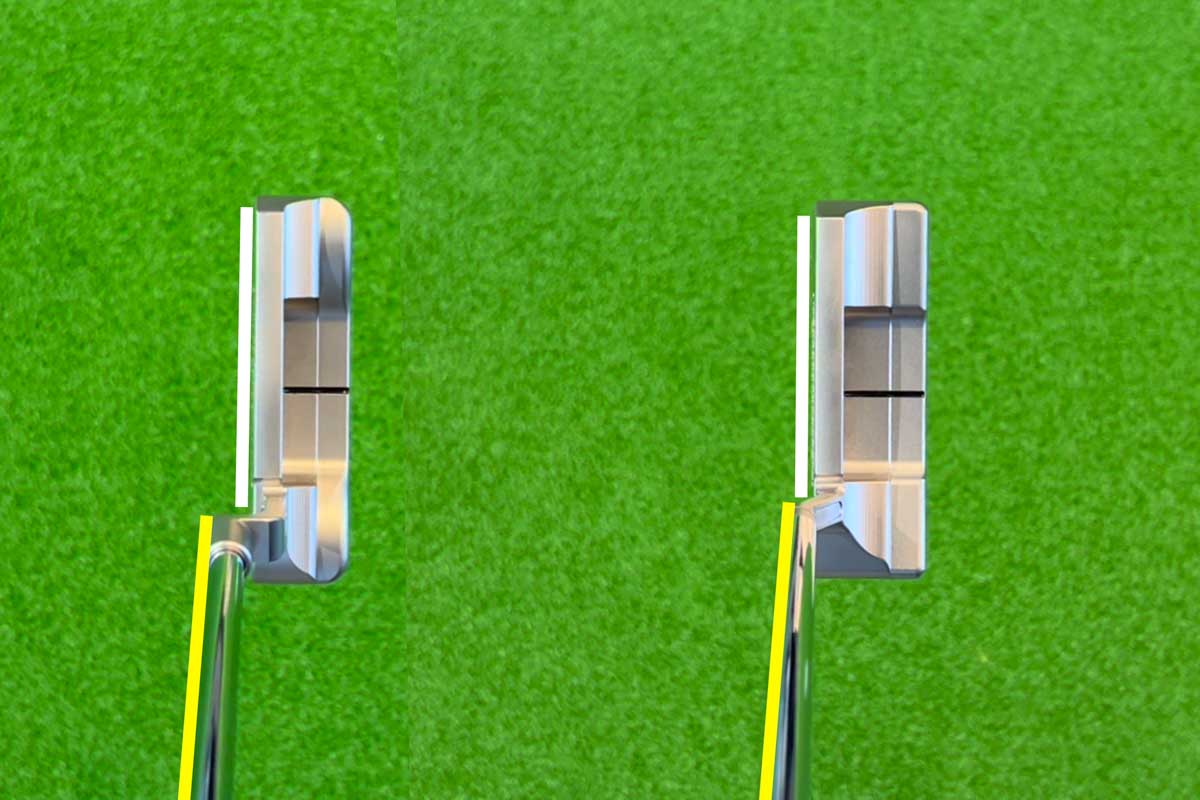 すっきりしたブレードタイプは「ニューポート」（写真左）からスラントネックの「ニューポート2.5 プラス」（写真右）まで、豊富なラインアップからヘッドを選べる