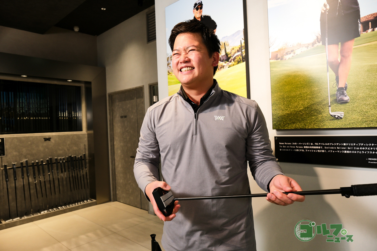 PXGマスターフィッターの秋元悠也さん。「PXG AOYAMA」でさまざまなクラブのフィッティングを行っている