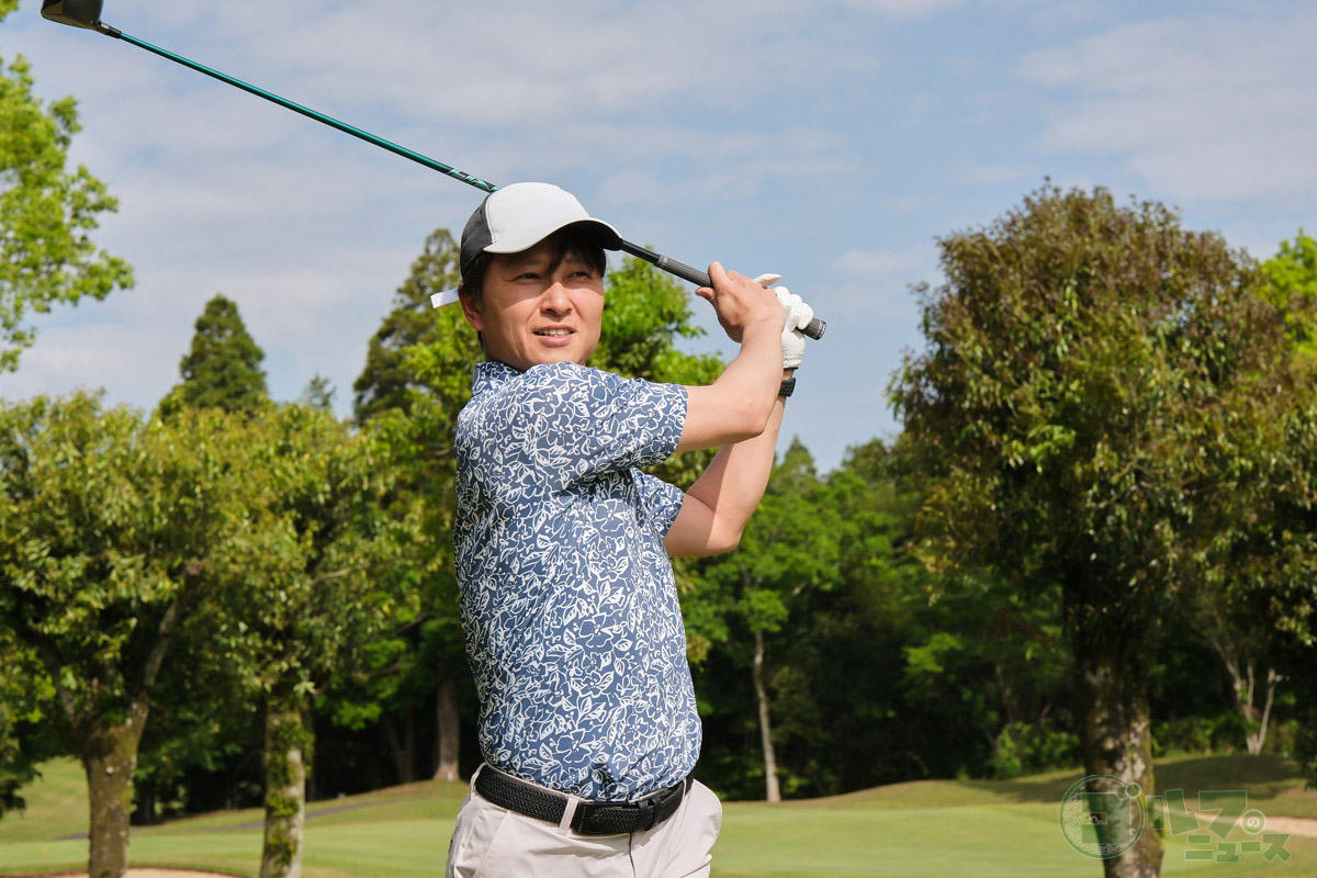 洋服の青山で購入したセットアップとゴルフウエアは、コースでの使用感も抜群に良かった