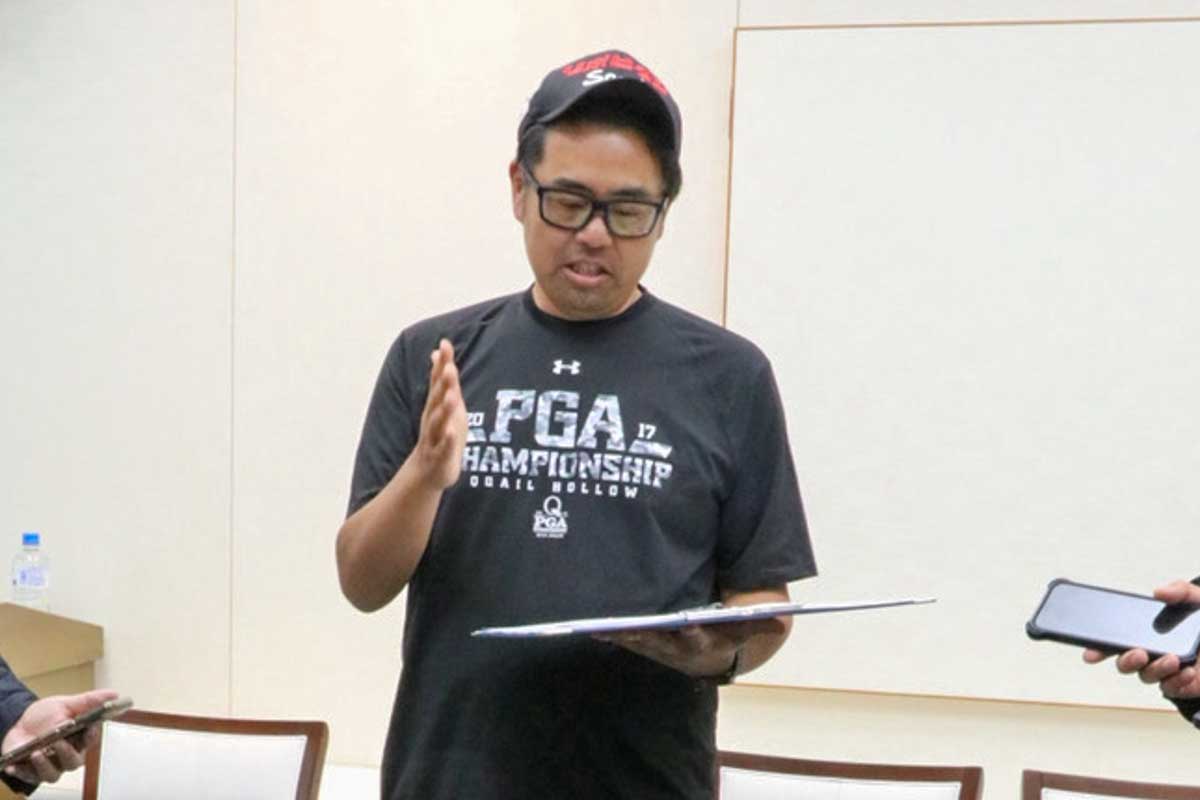 体力テストは松山英樹のトレーナーである飯田光輝氏が担当　写真：清流舎