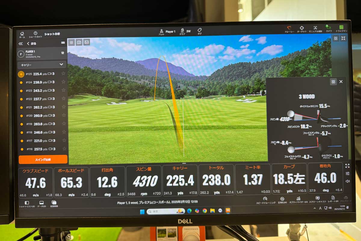 テーラーメイド「Qi35 ツアー」（ウエート後方）の試打データ