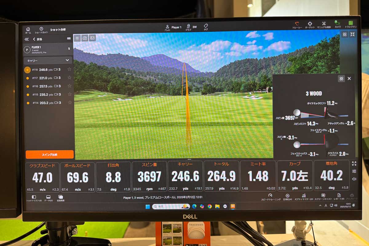 テーラーメイド「Qi35 ツアー」（ウエート標準）の試打データ