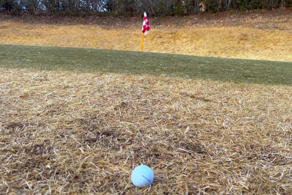 そこそこ上がって転がるギャップウェッジだから、ダフリ＆トップでも大きなミスになりにくい