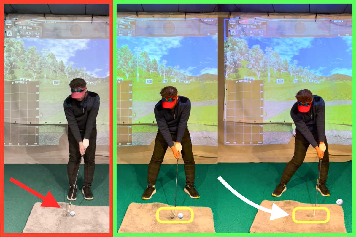 ボールの下までヘッドが届く「ダフリやすい状態」を作る