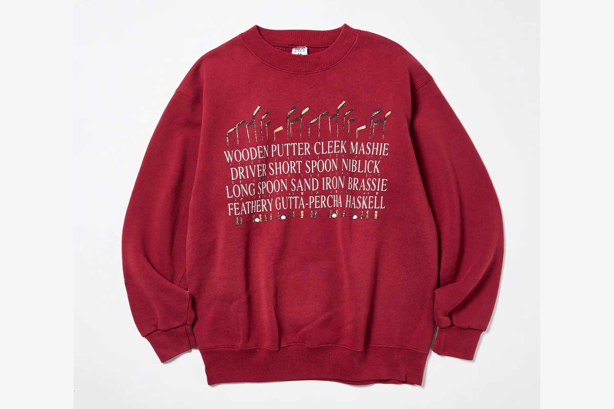 Golf Word's Printed Sweatshirt　9900円（税込み）　NEW VINTAGE GOLF