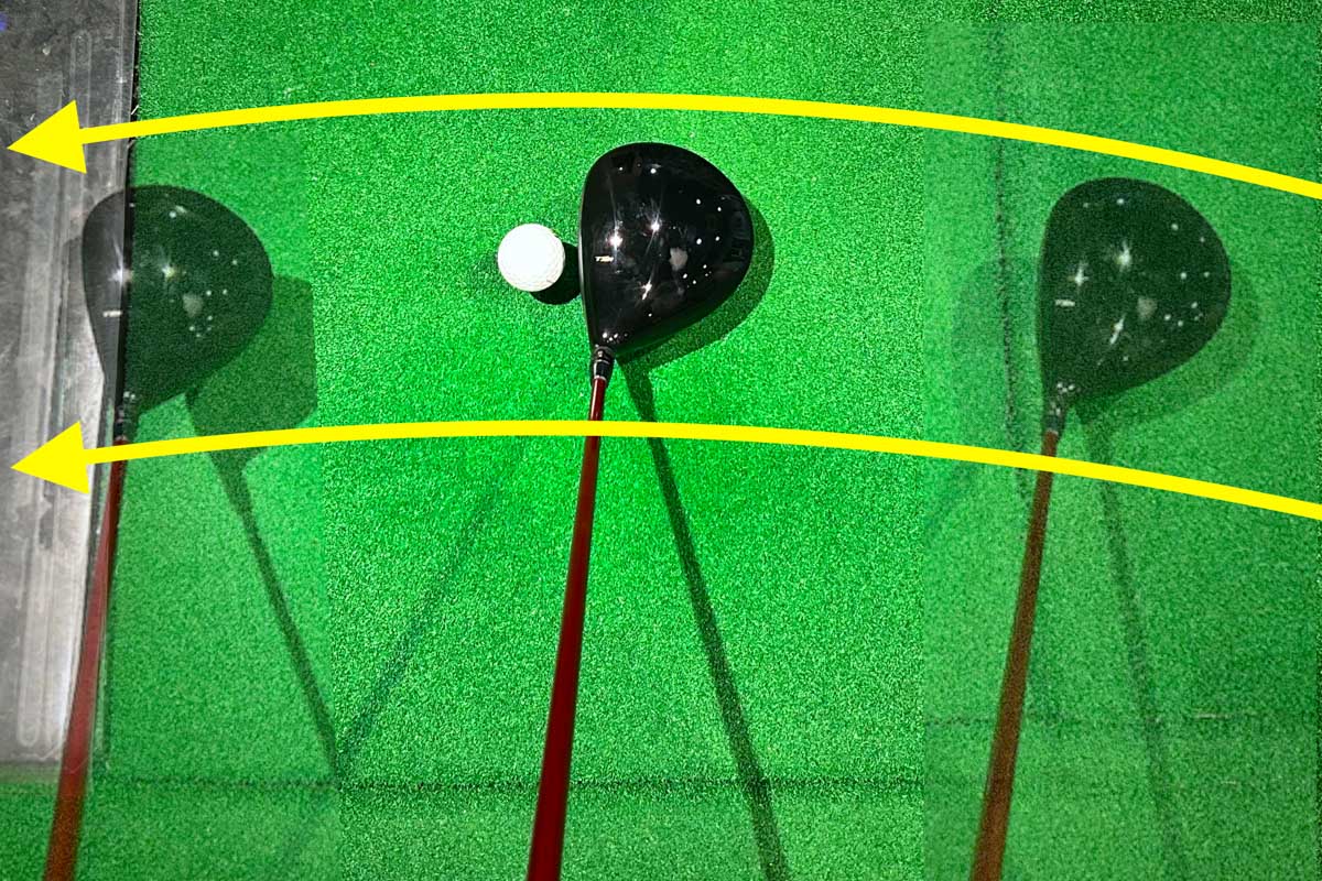 連続写真のようにインパクトを「静止画」でチェックするよりも、「ヘッドの残像」がうっすら見える流れの中で軌道やフェース向きをイメージする