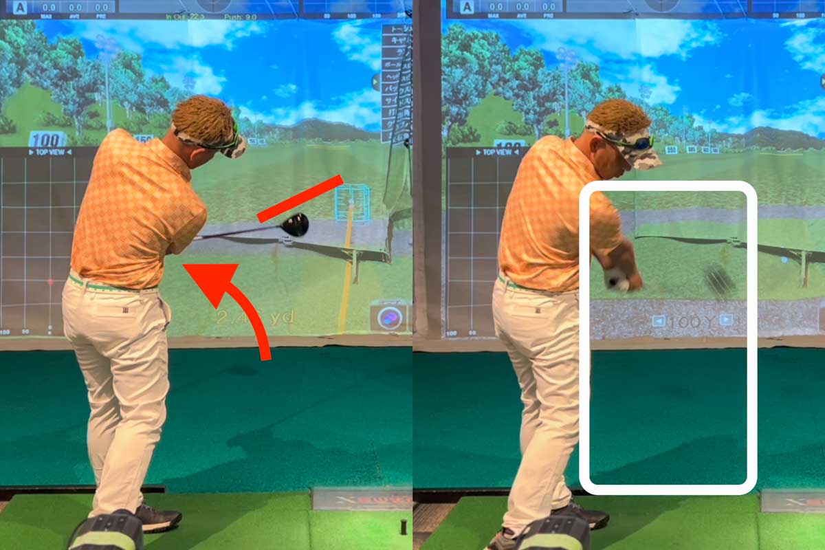 手元を早く引き込み過ぎる人はフェースの開閉が大ゲサになりやすいので注意