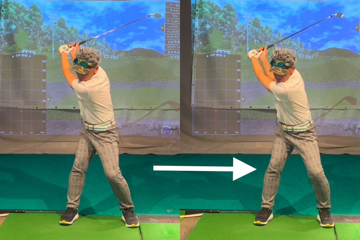 トップを「2段モーション」にするだけで、切り返し時の「間」が生まれやすくなる