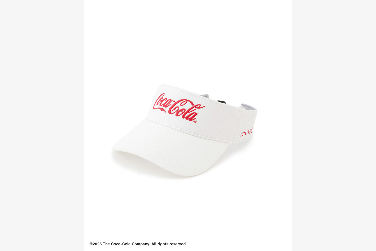 SUN-VISER PRICE:¥9,350(税込み) COLOR:WHITE/BLACK SIZE:FREE　画像：ジュン