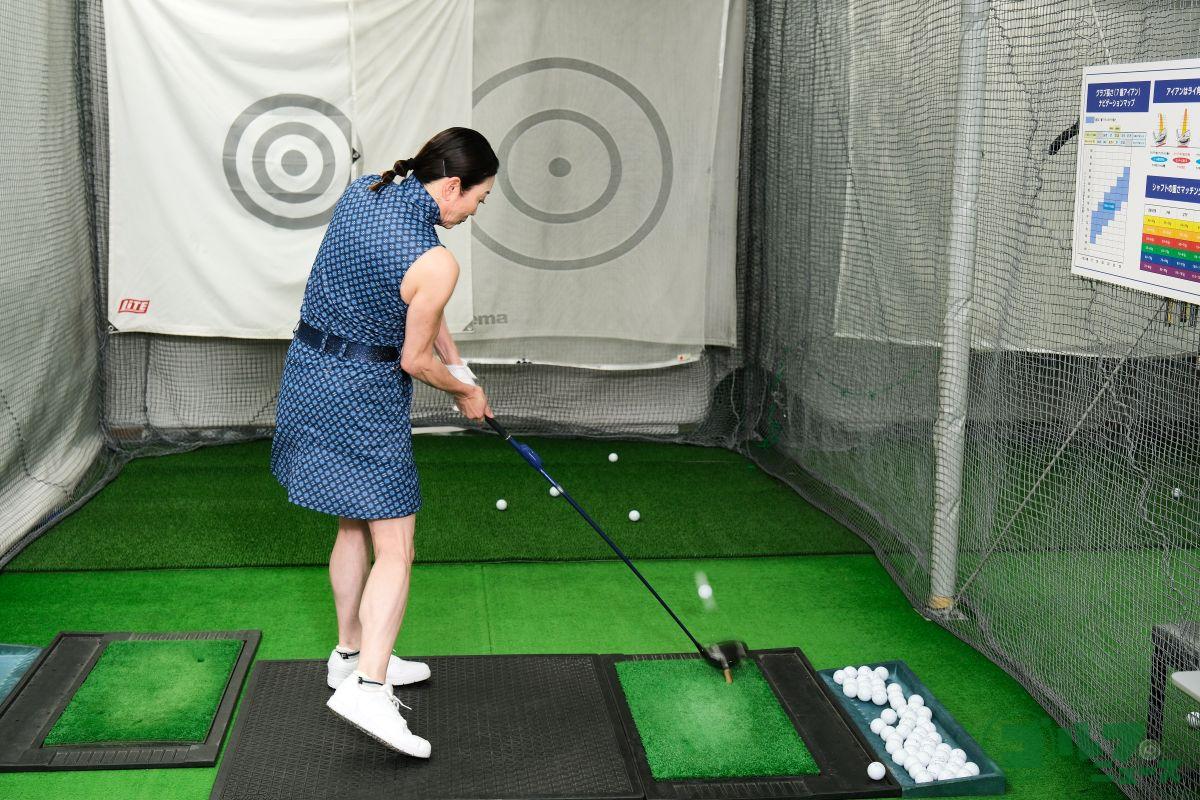 「SET OPTIMIZER」の計測では田中雅美さんのシャフトリーン角は5（平均値4）