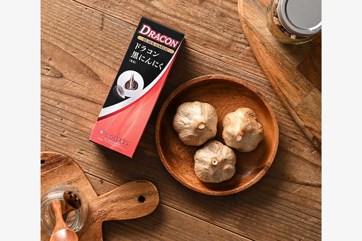 にんにく特有の刺激臭を抑えた、高品質な黒にんにく　写真：有限会社トータル