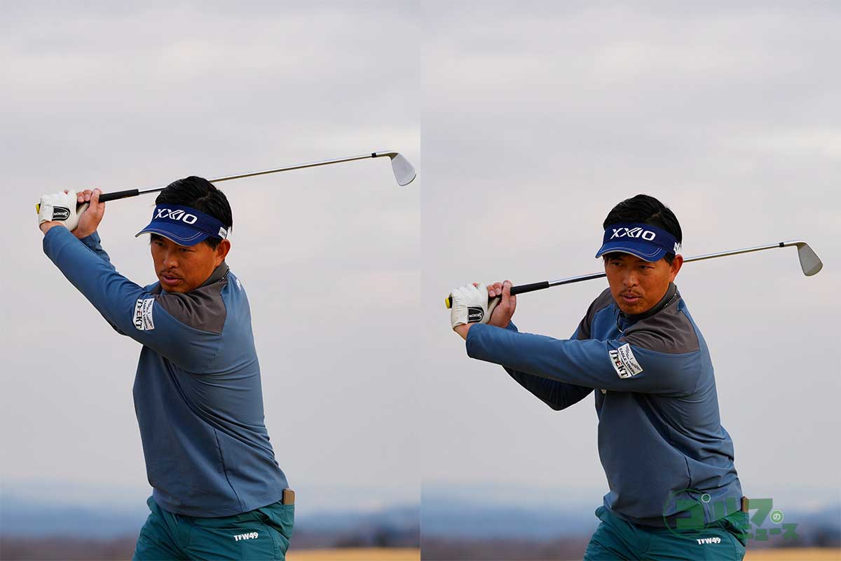 最初は手首の力を抜く動作を極端に行ってみる　写真:鈴木祥