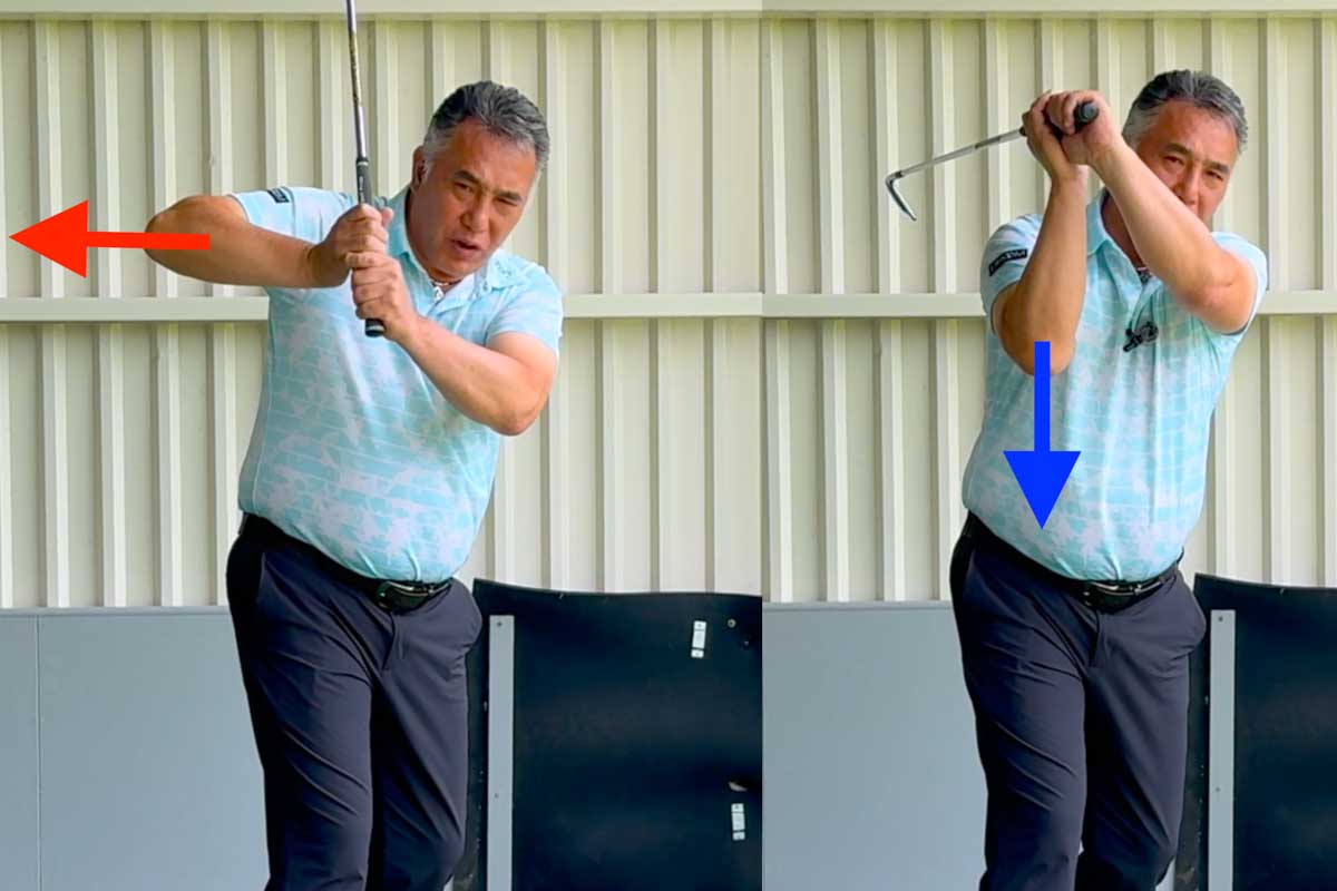 体からヒジが離れていても「ワキの締め＝ヒジが下向き」ならOK