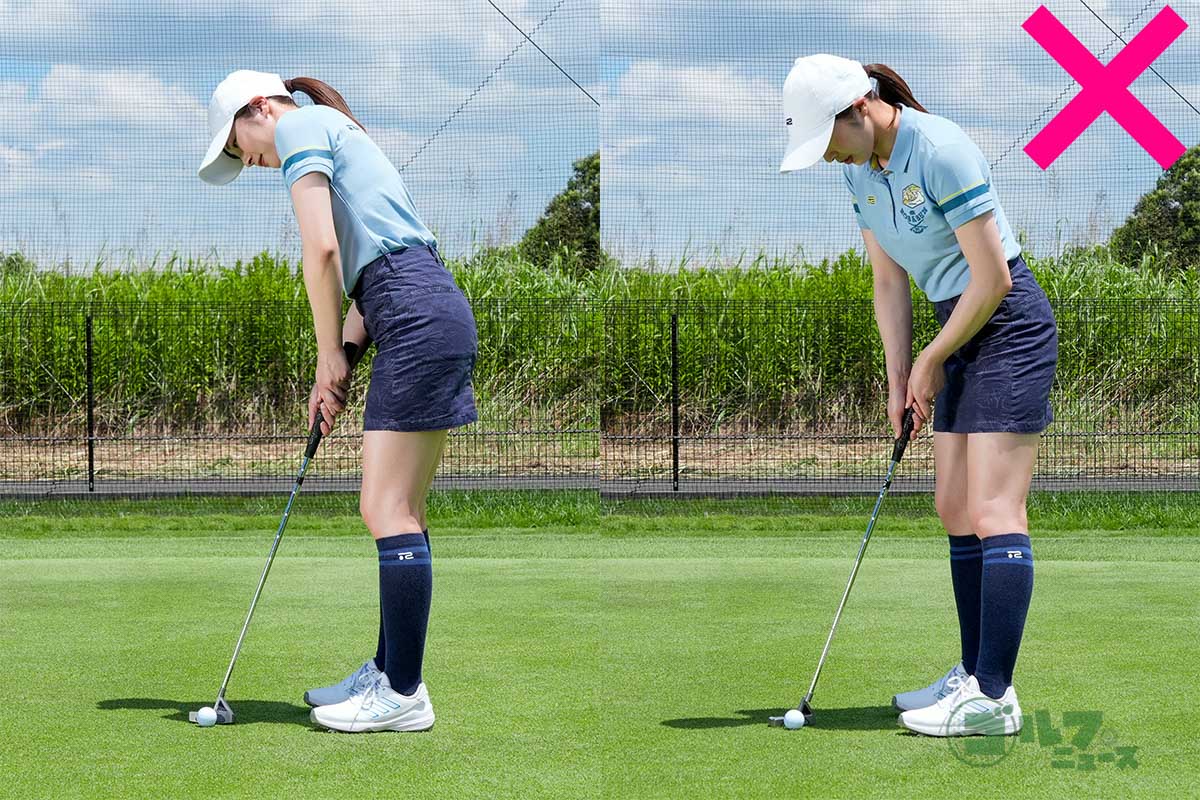 真っすぐ構えたつもりでも肩の面がゆがんでいるとストロークもゆがんでしまう　写真:相田克己