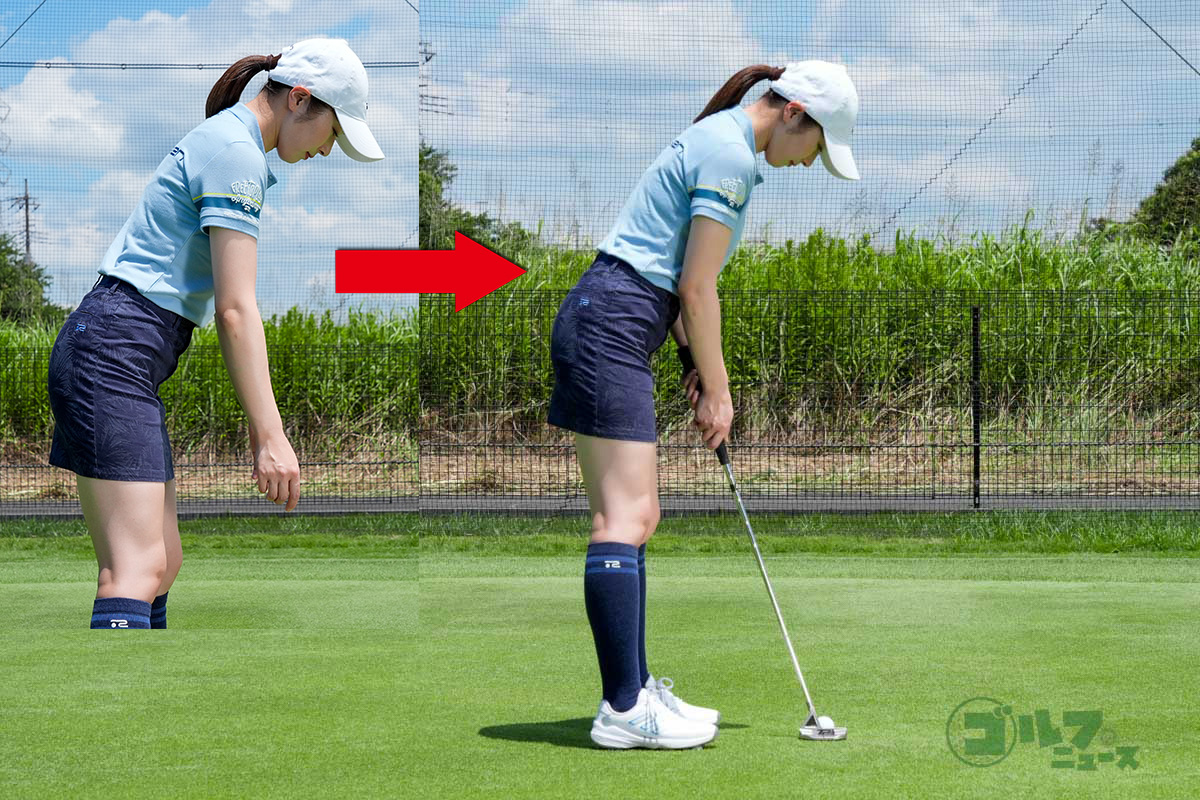腕を真下に垂らしたところでグリップする　写真:相田克己