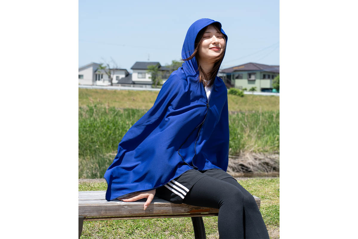 頭部から肩まで冷却し、長時間の屋外活動でも涼しさをキープ　画像：Fun Standard株式会社