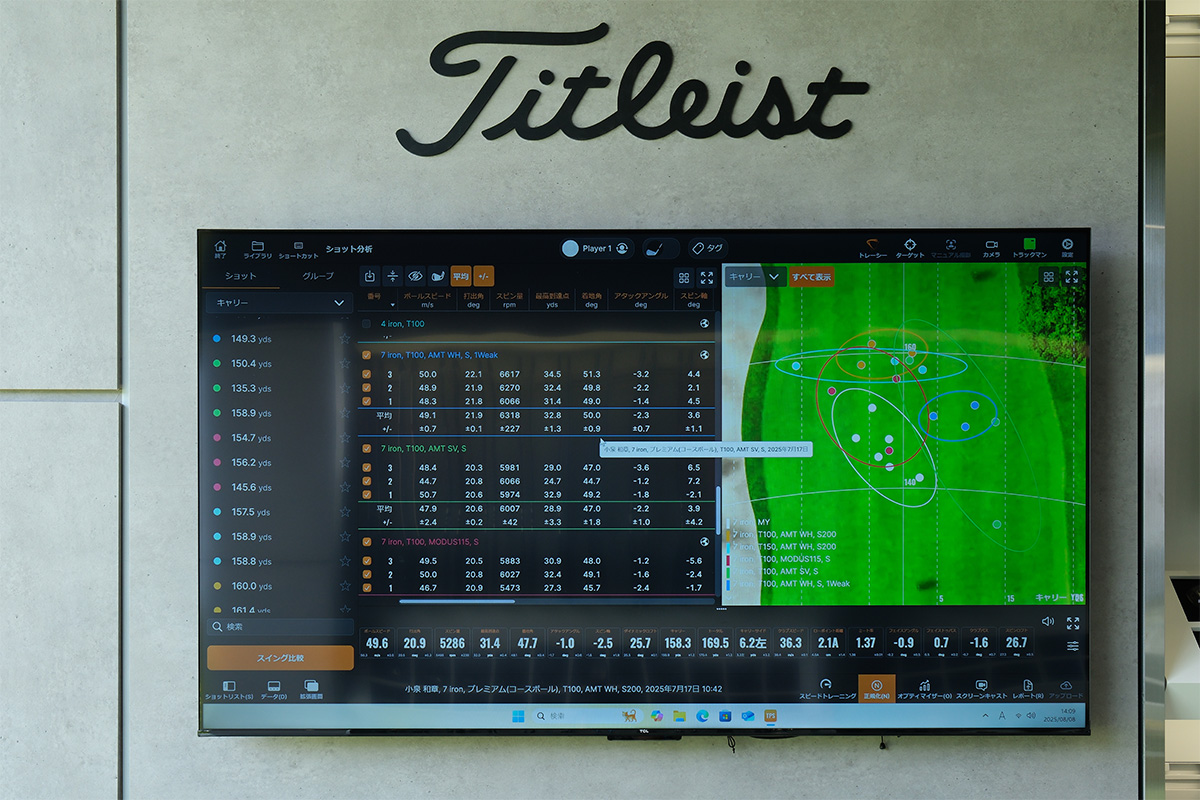 理想のアイアン弾道とは縦距離の一貫性だけでなく横ブレの少なさ、そして落ちたところにボールを止める弾道の高さと落下角を見極めることで見えてくる[写真：田辺直喜]