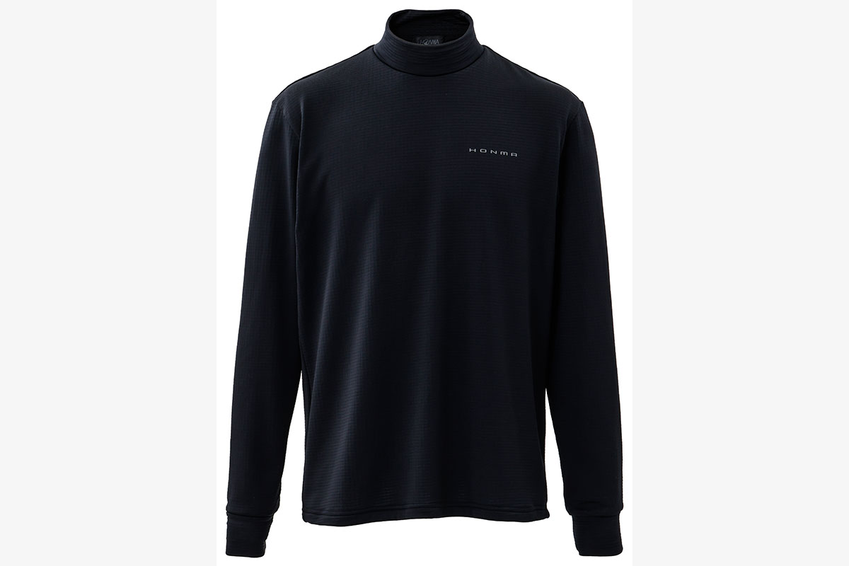裏ブロック調長袖モックネックシャツ（551-317113）　価格：17,600円（税込）　画像：株式会社本間ゴルフ
