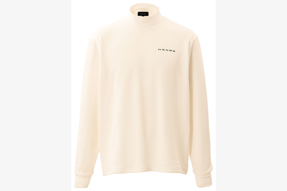裏ブロック調長袖モックネックシャツ（551-317113）　価格：17,600円（税込）　画像：株式会社本間ゴルフ