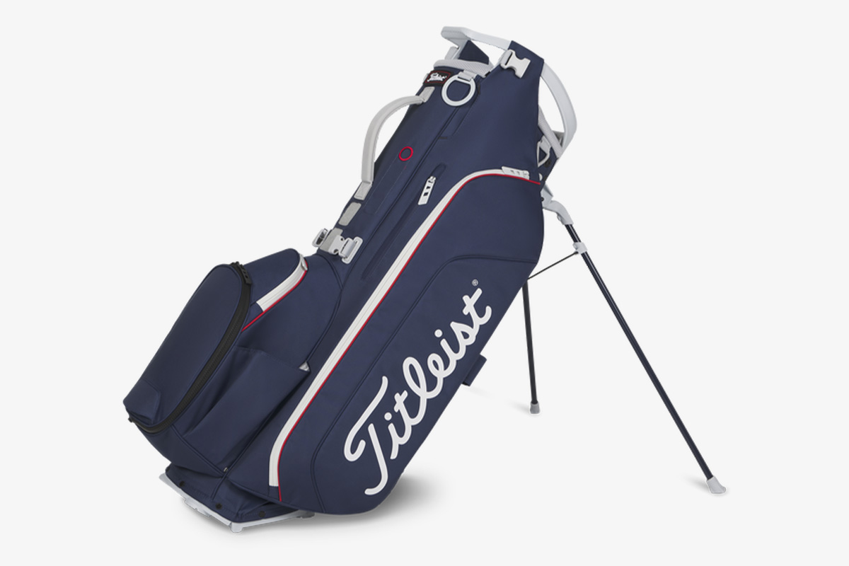 「Hybrid 5 スタンドバッグ」Navy_White_Red