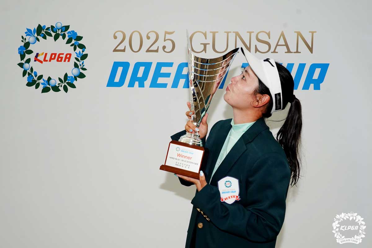 韓国女子2部のドリームツアーで日本人初優勝を遂げた今綾奈　写真：KLPGA提供
