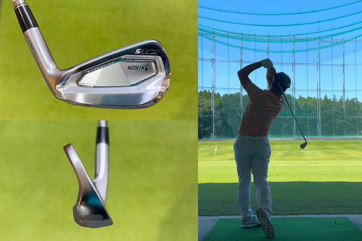 横から見てV字形状の「ツアーV.T.ソール」を採用したスリクソン「ZXi5」は、インパクト時の接地が少なく抜けが抜群