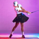 元賞金女王がミニスカ姿の“美しすぎる”スイングを大公開! 引き締まった筋肉が「サイコーにカッコイイ…」竹田麗央、吉田優利も反応