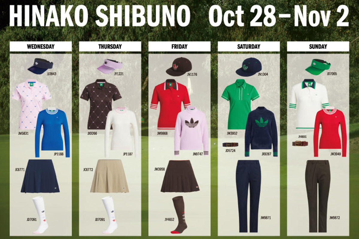 渋野日向子 着用予定プロダクト 画像:アディダスジャパン株式会社