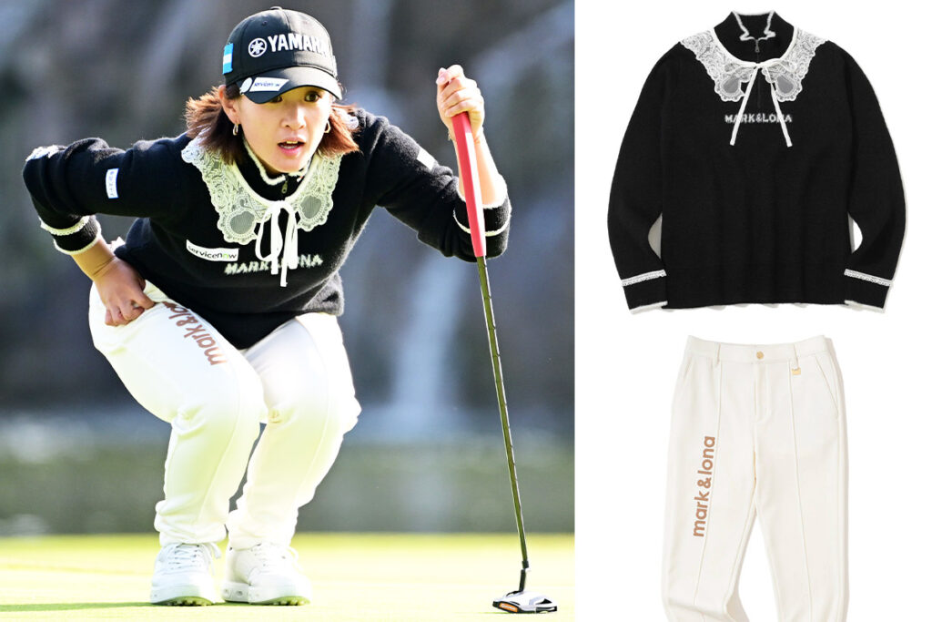 SHC 女性ゴルフプレイヤー 飾り めちゃくちゃユニーク！永井花奈はつけ襟風の“斬新すぎる”盛り