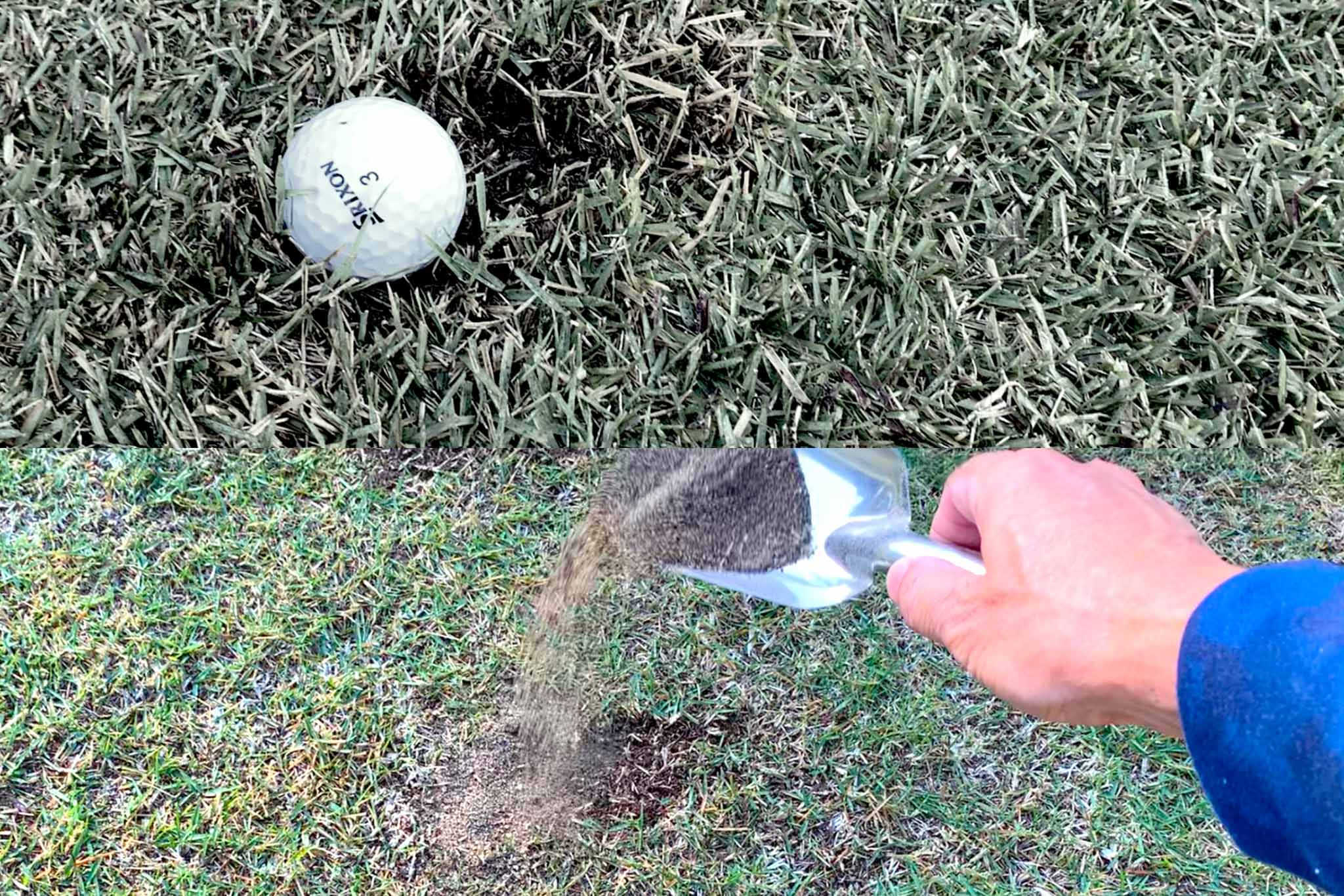 自分が不運なディボット跡のトラブルに遭遇しないためにも目土しておくべき