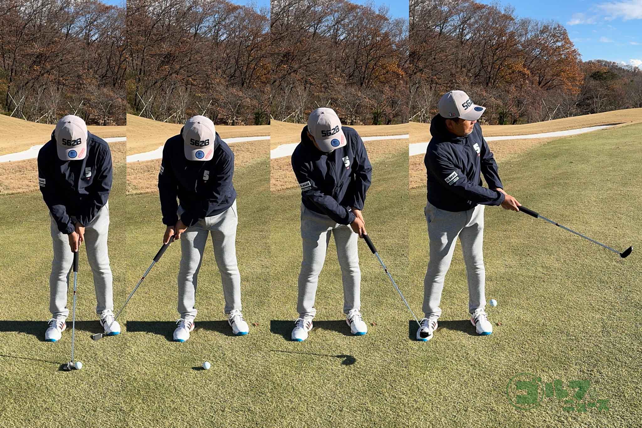 クラブの重さのおかげで安定して動かしやすく、太いグリップの効果もあり手首を使い過ぎないでストロークできる