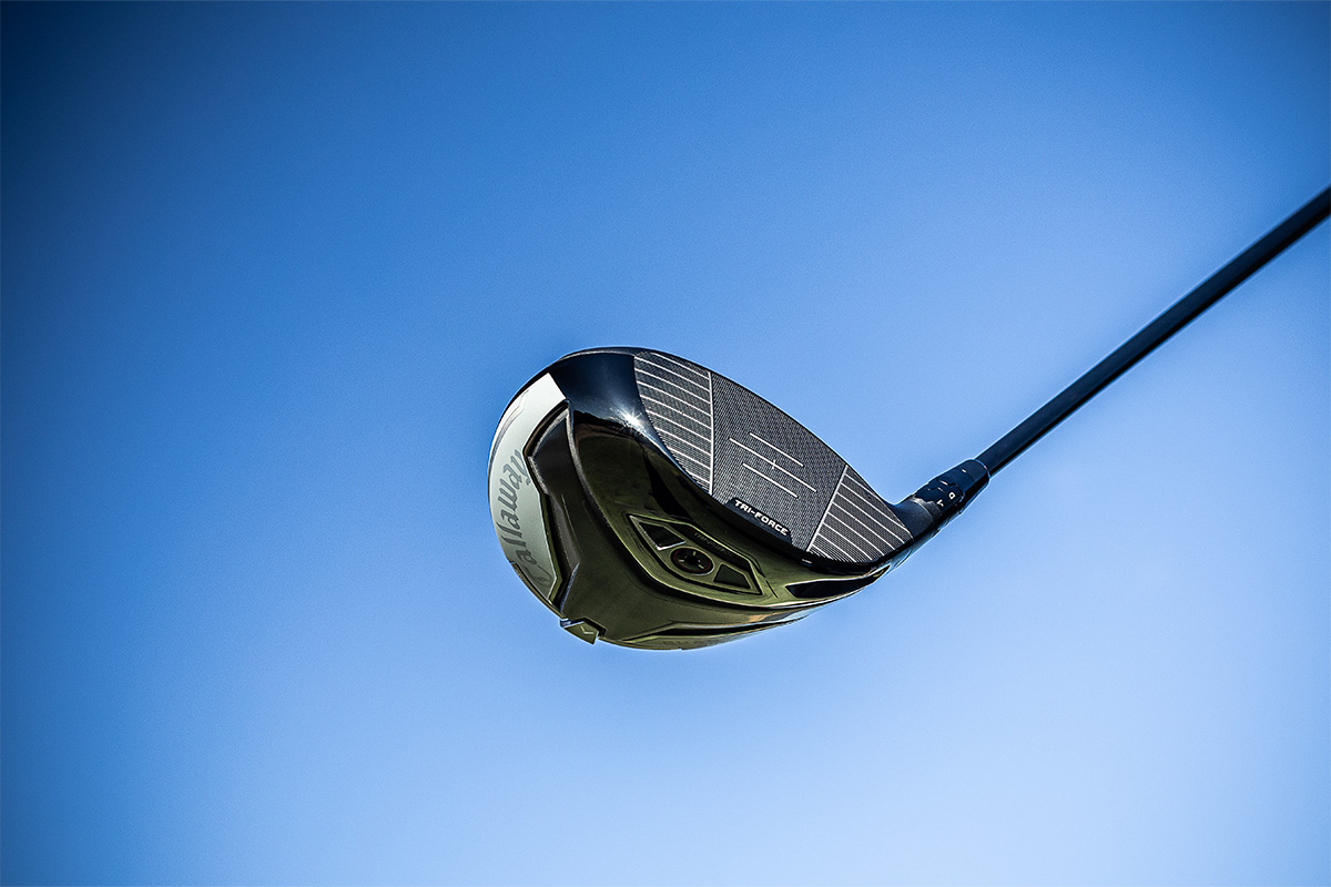 新たに導入された「3層構造」の「TRI-FORCE フェース」で飛躍的な進化を遂げたキャロウェイの新シリーズ「QUANTUM」。スコアアップに近づくクラブであることは間違いなさそうだ[写真：落合隆仁]