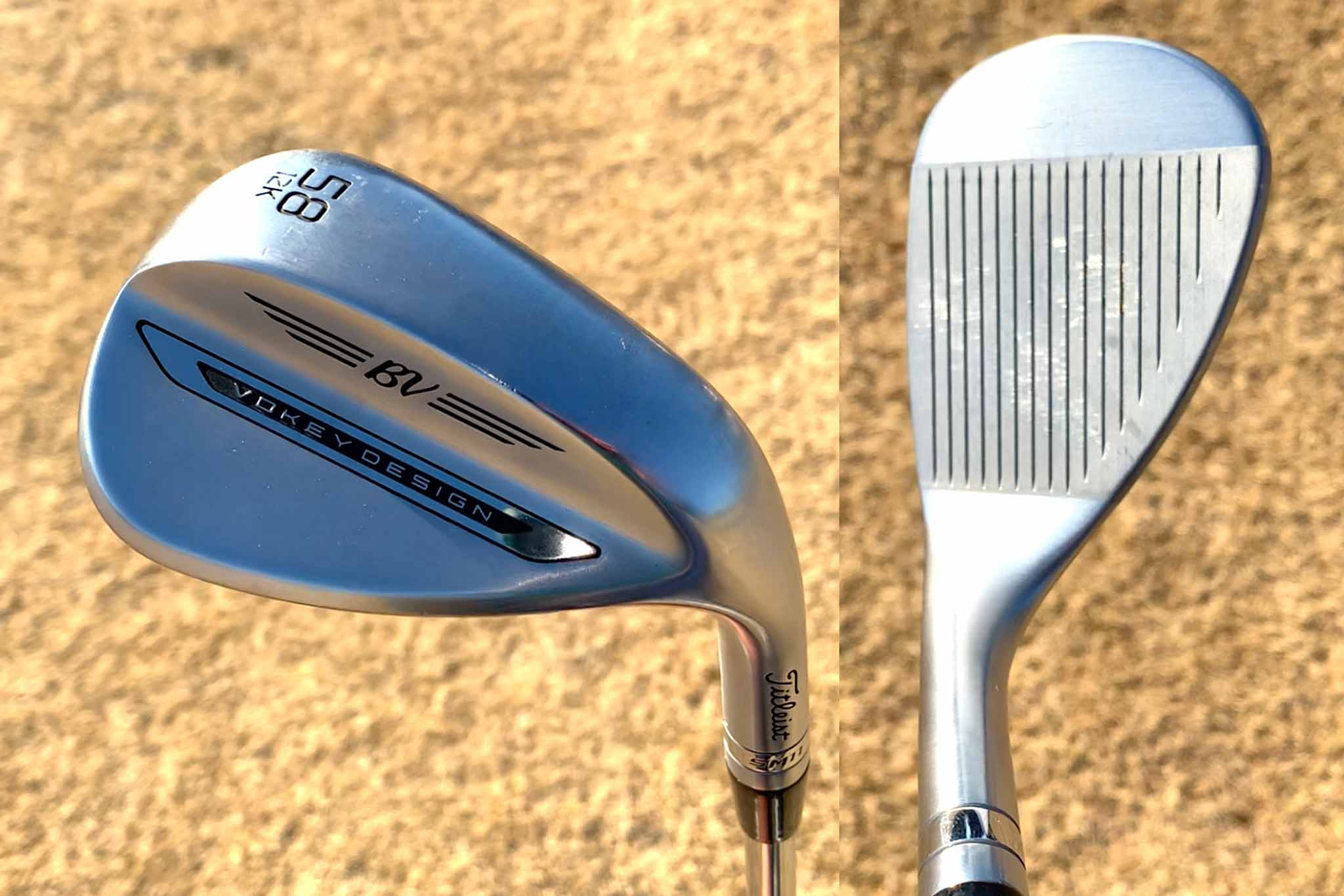 前作ではバンス14度だった「14K」は「12K」にアップデート、同じバンス角「12D」とグラインドでの選択が可能になった（写真は58度）