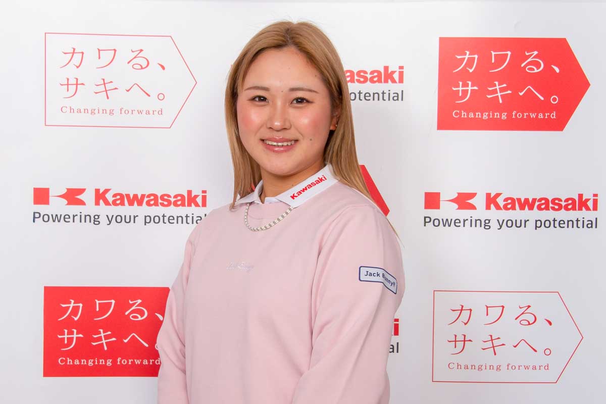 今季から「Kawasaki」のブランドマークを付けて戦う鳥居さくら　写真：川崎重工提供