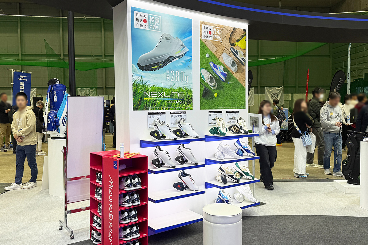 JAPAN GOLF FAIR 2026のミズノブースの様子