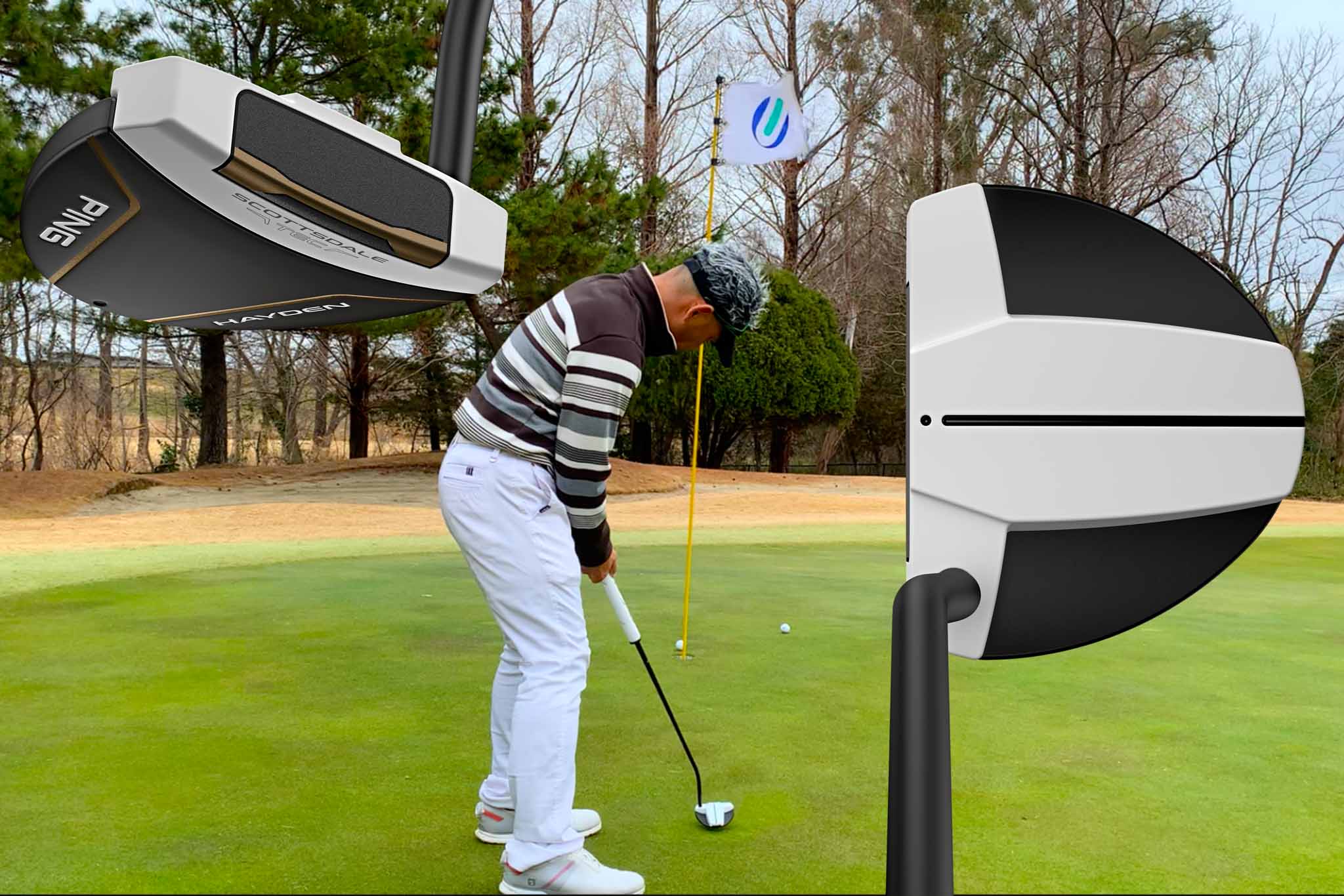 ラウンド中は「EYE-Q」テクノロジーを意識しなかったが、「アドレス→ストローク」時のムダな思考がなく時間が短縮され、スムーズなプレーができた（写真は「ヘイデン」）