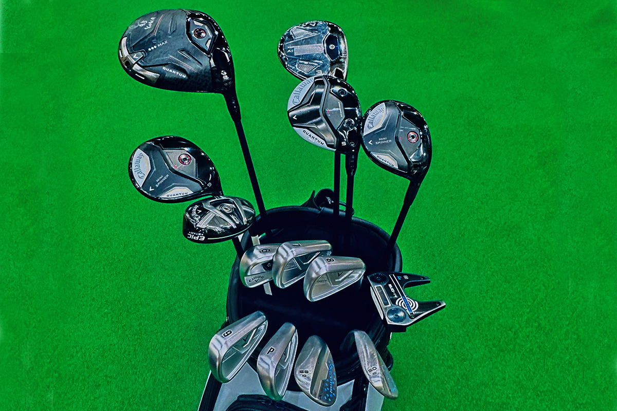 西村優菜のクラブセッティング。「QUANTUM MINI SPINNER」をはじめ、精度の高いショットを支える構成となっている