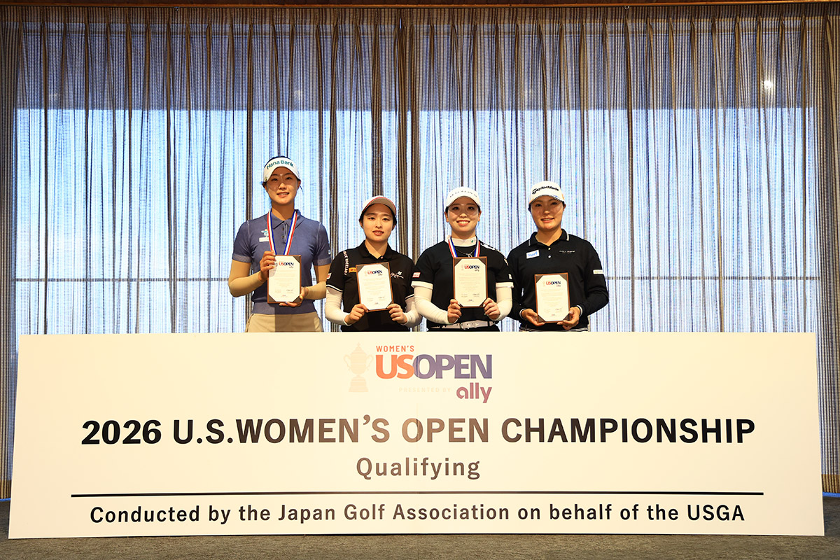 「全米女子OP」出場権を手にした（左から）オ・スミン、ウー・チャイェン、後藤未有、高橋彩華　写真：JGA提供
